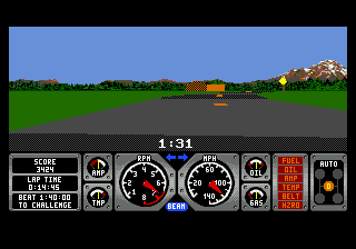Скриншот игры Hard Drivin'